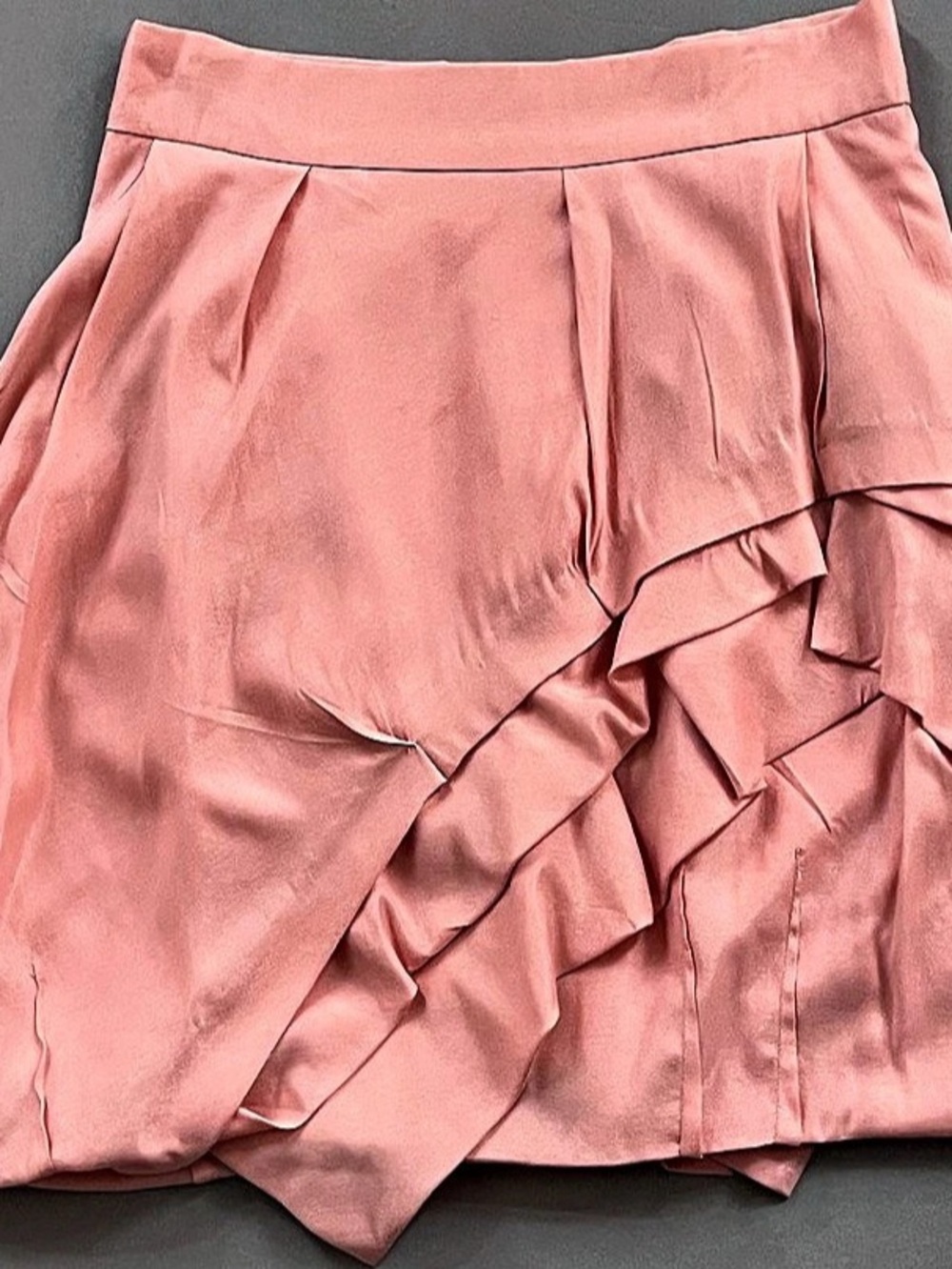 storee Pink Ruffle Mini Skirt Size Medium Like New
